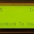 The 4x40 character LCD screen up close.