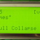 The 4x40 character LCD screen up close.