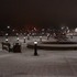 A bright snowy night