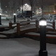 A bright snowy night
