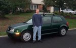 Anthony and his new VW Golf.